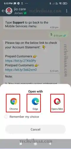 choose browser and view call details