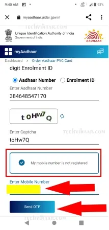 my mobile number is not registered