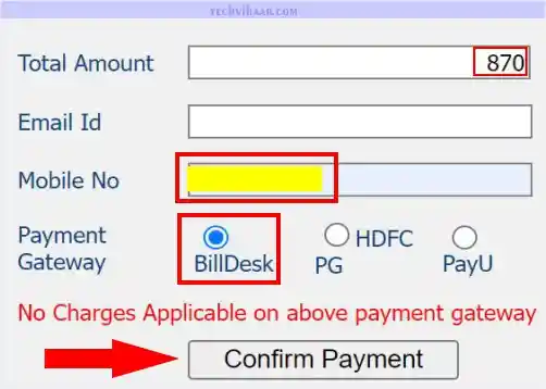 billdesk confirm payment