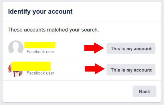 identify your facebook account